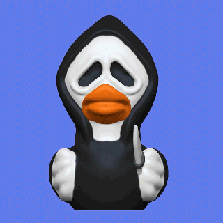 duck ghostface ghost fuunyy animal toy 3d print model - Mito3D