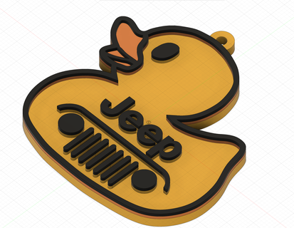 Pato todoterreno llavero 3d print model - Mito3D