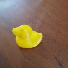duck key ring hoop hole yellow 3d print model - Mito3D