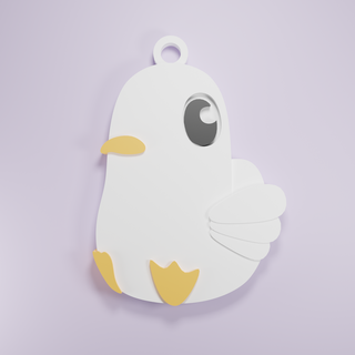 duck keychain pendant animal bird duck fashion keychain pendant  3d print model - Mito3D