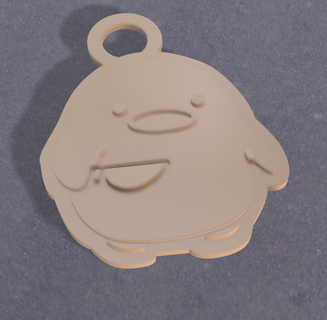canard porte clés mèmes animal Kawai petit 3d print model - Mito3D