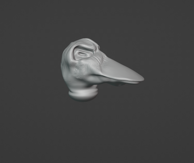 duck marine sir quackington space 40000 head sculpt 3d print model - Mito3D