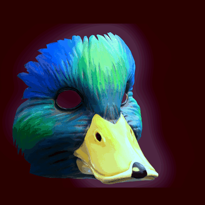 ördek maske kuş yeşil hayvan çiftlik yerli 3d print model - Mito3D
