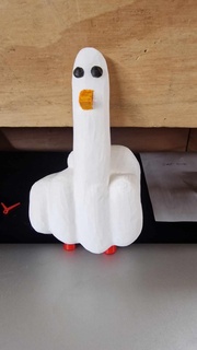 duck satue f ck funny 3d print model - Mito3D