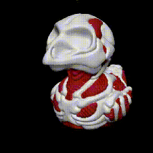 duck skull zombie bones anatomical 3d print model - Mito3D