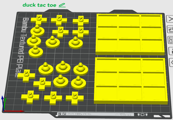duck tac toe game tic 3d print model - Mito3D