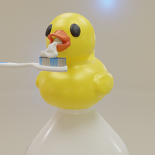 duck toothpaste cap gadget topper 3d print model - Mito3D