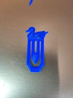 duck trombone paper clip mark bookmark 3d print printing bricoloup 3d print model - Mito3D