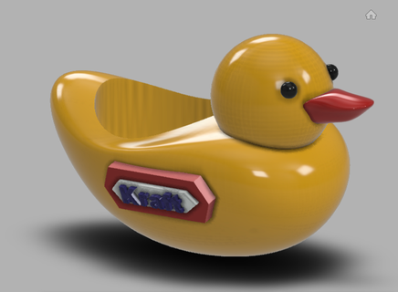 duckie mac & cheese bowl duck ducky food yummy creative cool gadget 3d print model - Mito3D