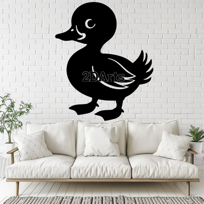 duckling 2d wall art window - digital stl & svg file home nursery decor 3d printing laser cutting home cults3d download children's room decoration wildlife spring animal nature-themed baby shower gift birthday easter classroom cute 3d print model - Mito3D