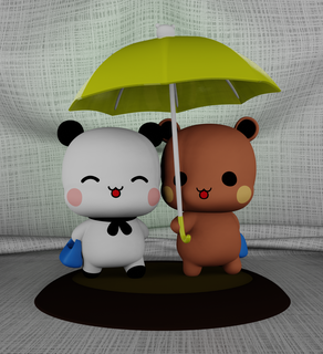 dudu bubu teddy bears cute tender 3d print model - Mito3D