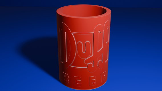 duff Bier koozie 3d print model - Mito3D