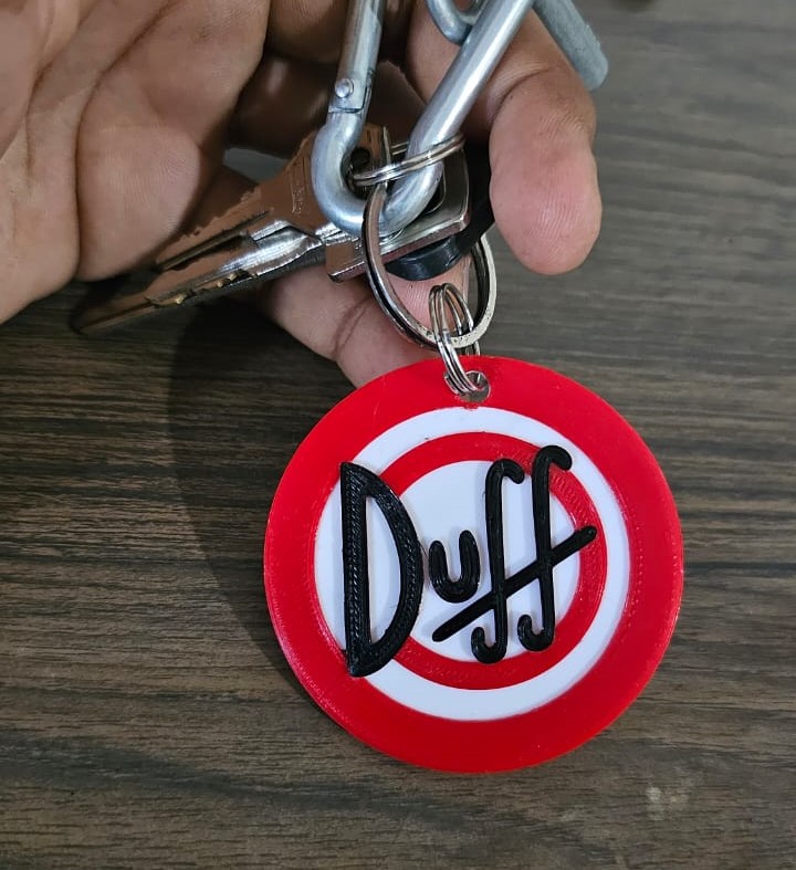 duff beer logo keychain jewelry simpson keyclain 3D print model - Mito3D