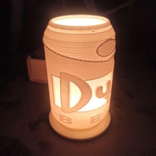duff Cerveza litofania Cerveja Simpson porta vela decoraci álcool 3d print model - Mito3D