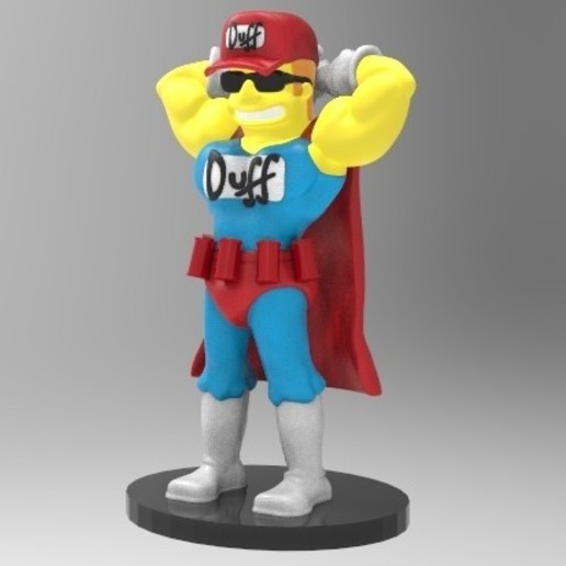 duffman various duff man character simpson beer cheerful 3D print model - Mito3D