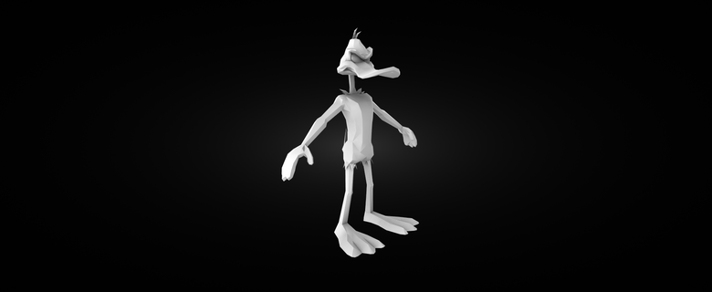 Duffy ördek heykel Looney melodiler oyuncak 3d print model - Mito3D