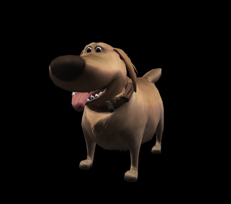 excavado arte up pixar disney perro 3d print model - Mito3D