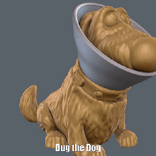 dug dog easy print support 3d print model - Mito3D