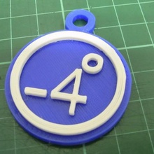 86duino -4 Grad Schlüsselring verschiedene 3d print model - Mito3D