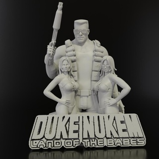 duque Nukem tierra chicas vídeo juego réplica busto figura jefe 2023 nintendo 3d print model - Mito3D