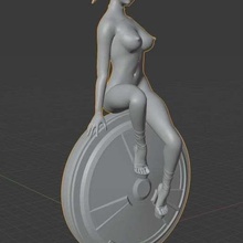 duke nukem forever casino girl statue 2 art people woman sexy nude nsfw female 3d print model - Mito3D