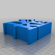 duke word sculpture customized sculptures 3d print model - Mito3D