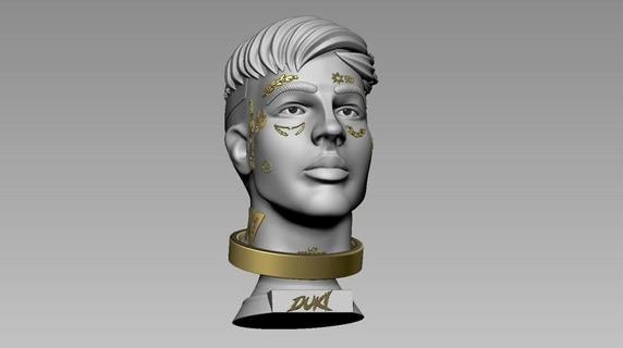 duki busto duki duque trampa busto argentina 3d print model - Mito3D