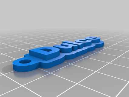 dulce customized keychains 3d print model - Mito3D
