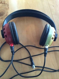 duli double stéréo over ear écouteurs l'audio électronique musique orateur parleurs 3d print model - Mito3D