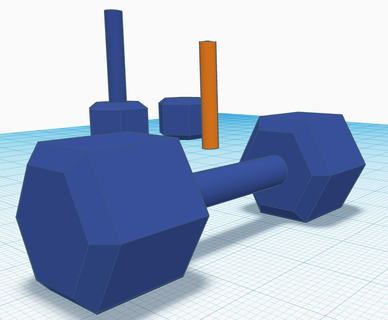 dumbbell fitness 3d print model - Mito3D