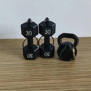 dumbbell keychain gym 3d print model - Mito3D