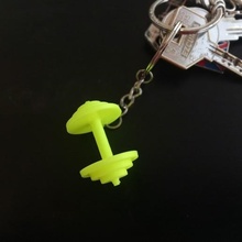 dumbbell keychain fashion weight gymnasium sport key ring 3d print model - Mito3D