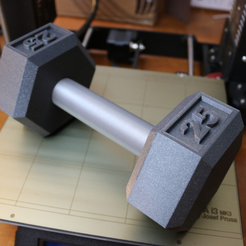 manubrio 25lbs strumento dumbell peso 3D print model - Mito3D