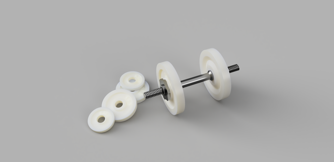 mancuernas niños juguete juguetes rutina ejercicio 3d print model - Mito3D