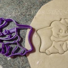 dumbo cortador de cookie a casa aniversário crianças dos desenhos animados elefante cozinhar cozinha fondant cereja do biscoito bisket cozimento disney cookies 3d print model - Mito3D