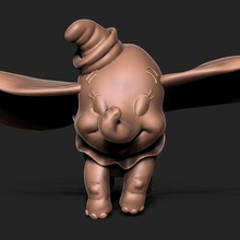 dumbo fan arte circo classico walt disney animazione studio studi film elefante elefanti orecchio orecchie animali bambino ragazzo ganesh carina 3d print model - Mito3D