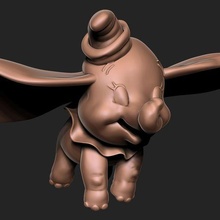 dumbo porte clés cirque classique Walt disney animation studio studios film l'éléphant éléphants oreille oreilles animaux bébé enfant Ganesh mignonne 3d print model - Mito3D