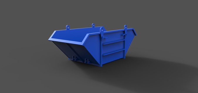 dump container 1 75 ship model making crane boat rc ofshore vessel dock 3d print model - Mito3D