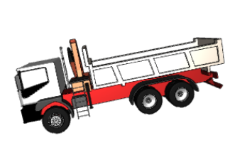 dump truck elevator crane construction model works roads 3d print model - Mito3D