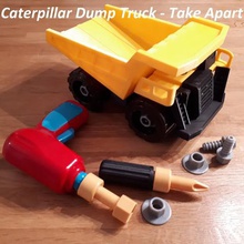 dump truck take apart game toddler nut screw car toy 3d print model - Mito3D
