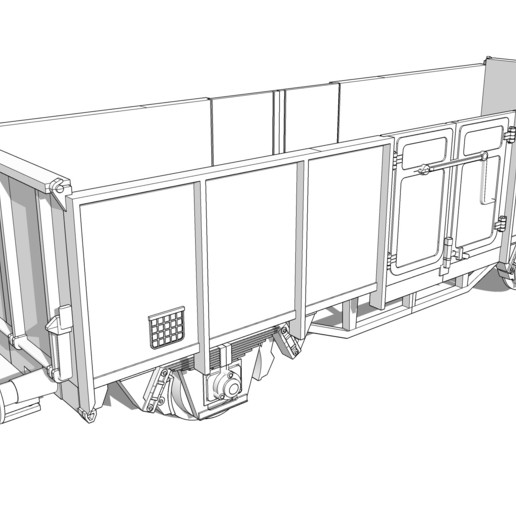 dumper carro sncb 1 32 origine märklin scala gioco modeltrain con il treno 3D print model - Mito3D
