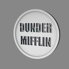 dunder mifflin coaster 3d print model - Mito3D