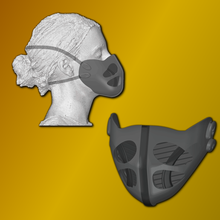 duna 2020 fremen tuta fissa maschera cosplay adattabile covid 19 biancheria intima sci if arma montaggio Istruzioni collegamento gadget umidità collettore mascherina 3d print model - Mito3D