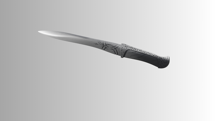 dune knife paul atreides crysknife art dune2 blade fanart movie prop video collctable gift high poly real size 3d print model - Mito3D