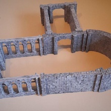 dungeon & castle walls - modular set game d&d pathfinder rpg 40k age sigmar warhammer 3d print model - Mito3D