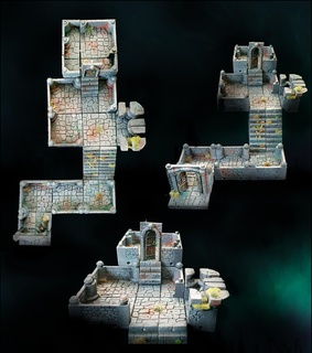 dungeon - multilevel modular dungeons Game fantasy rpg d&d tiles 3d print model - Mito3D