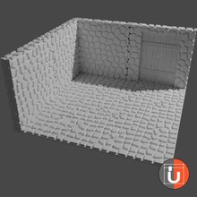 dungeon - small regular cobblestone walls game dnd dungeons dragons roleplaying rpg toy 3d print model - Mito3D