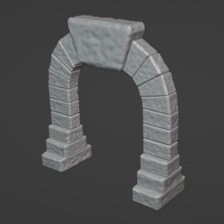 dungeon archways Game dnd pathfinder ttrpg tabletop dungeons portal archway torbogen 3d print model - Mito3D