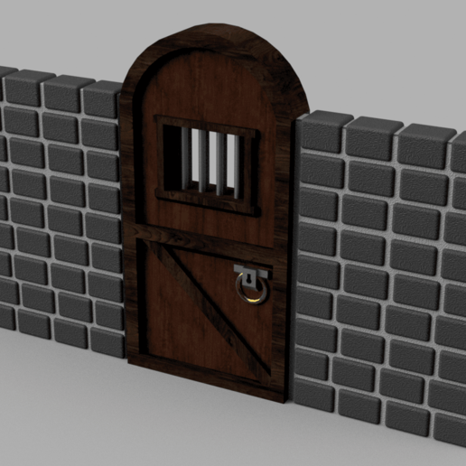 dungeon porta da célula arquitetura edifícios de estruturas mesa terreno jogos rpg dnd prop 3D print model - Mito3D