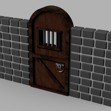 dungeon cell door architecture buildings structures tabletop terrain gaming rpg dnd prop 3d print model - Mito3D